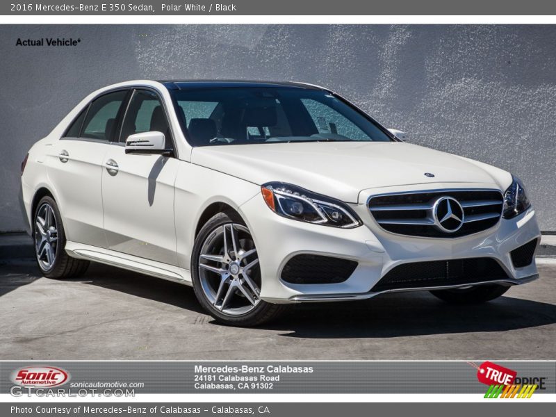 Polar White / Black 2016 Mercedes-Benz E 350 Sedan