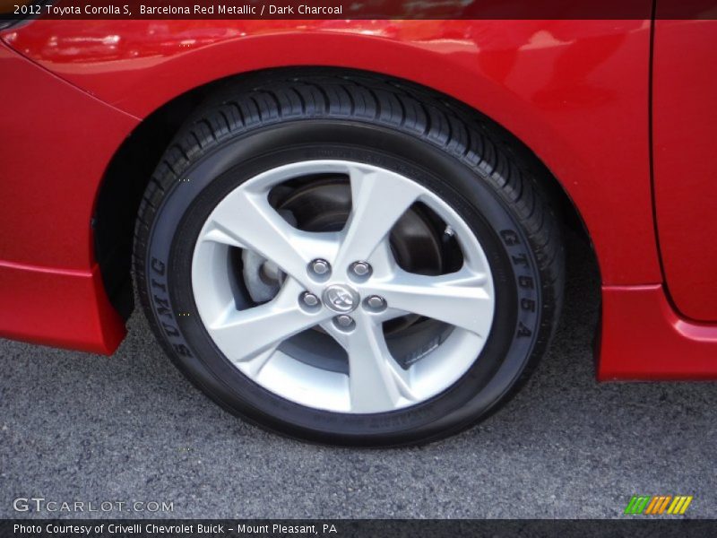Barcelona Red Metallic / Dark Charcoal 2012 Toyota Corolla S