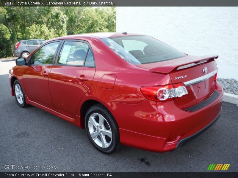 Barcelona Red Metallic / Dark Charcoal 2012 Toyota Corolla S
