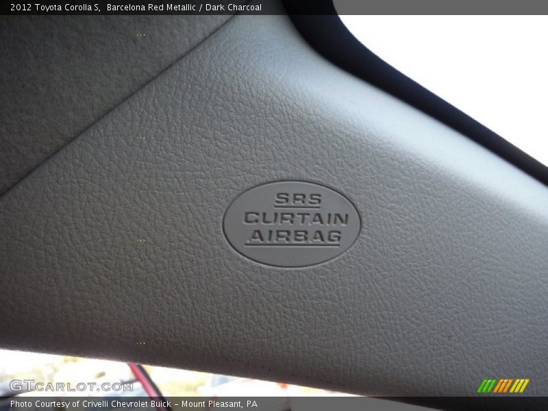 Barcelona Red Metallic / Dark Charcoal 2012 Toyota Corolla S