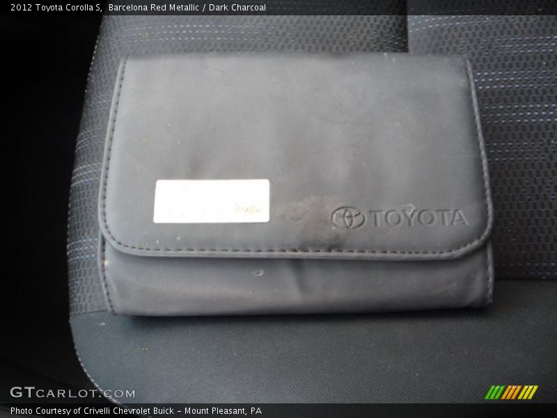 Barcelona Red Metallic / Dark Charcoal 2012 Toyota Corolla S