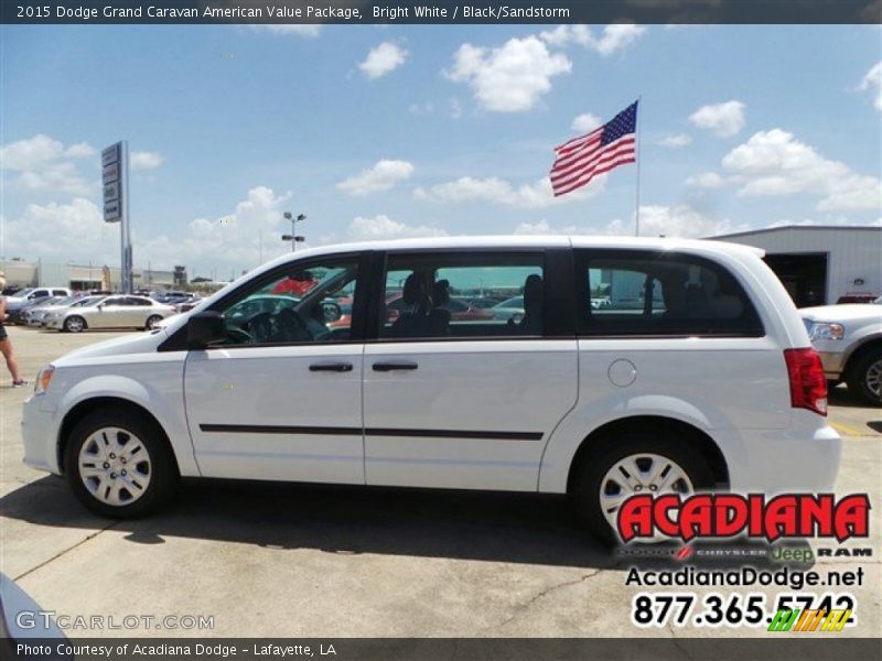Bright White / Black/Sandstorm 2015 Dodge Grand Caravan American Value Package