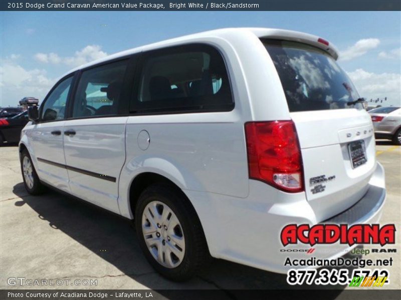Bright White / Black/Sandstorm 2015 Dodge Grand Caravan American Value Package