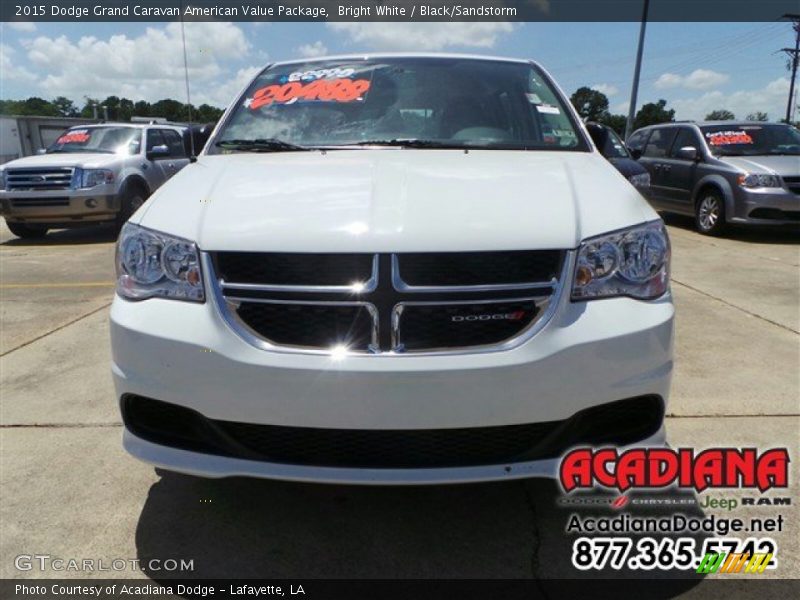 Bright White / Black/Sandstorm 2015 Dodge Grand Caravan American Value Package