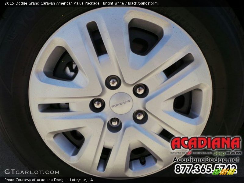 Bright White / Black/Sandstorm 2015 Dodge Grand Caravan American Value Package