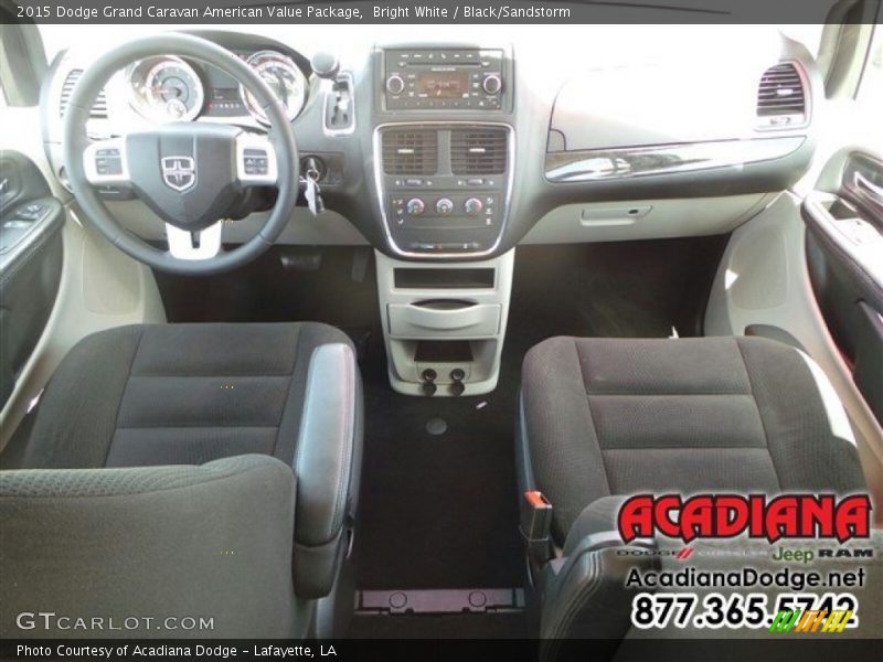 Bright White / Black/Sandstorm 2015 Dodge Grand Caravan American Value Package