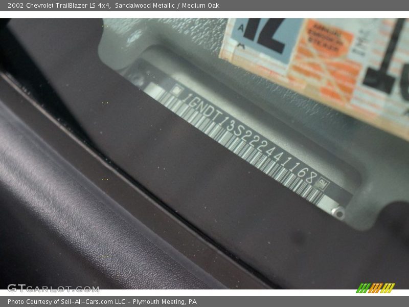 Sandalwood Metallic / Medium Oak 2002 Chevrolet TrailBlazer LS 4x4