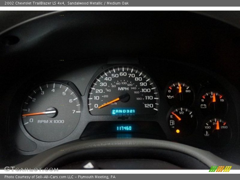 Sandalwood Metallic / Medium Oak 2002 Chevrolet TrailBlazer LS 4x4