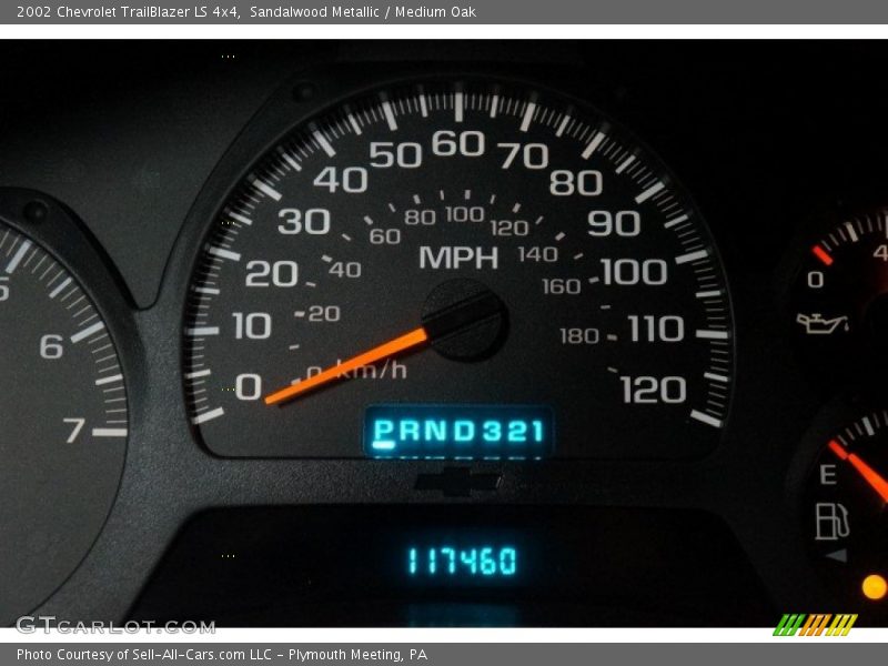 Sandalwood Metallic / Medium Oak 2002 Chevrolet TrailBlazer LS 4x4