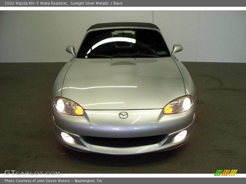 Sunlight Silver Metallic / Black 2002 Mazda MX-5 Miata Roadster