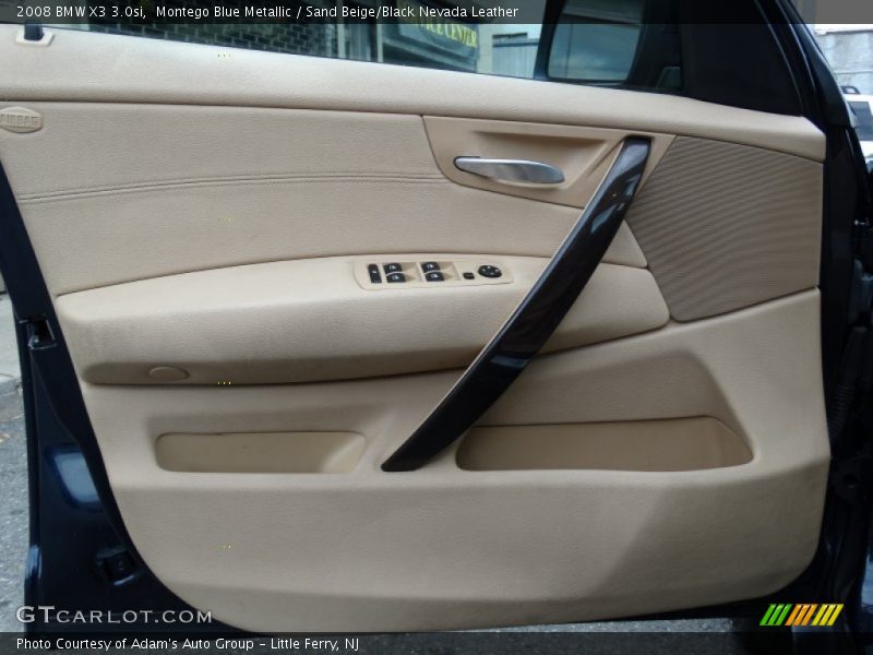 Montego Blue Metallic / Sand Beige/Black Nevada Leather 2008 BMW X3 3.0si