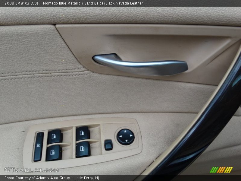 Montego Blue Metallic / Sand Beige/Black Nevada Leather 2008 BMW X3 3.0si