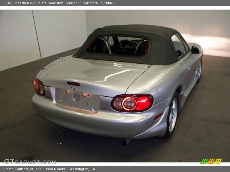 Sunlight Silver Metallic / Black 2002 Mazda MX-5 Miata Roadster