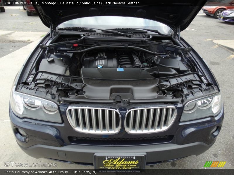 Montego Blue Metallic / Sand Beige/Black Nevada Leather 2008 BMW X3 3.0si