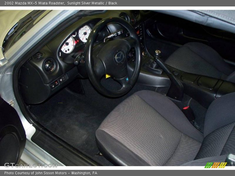 Sunlight Silver Metallic / Black 2002 Mazda MX-5 Miata Roadster
