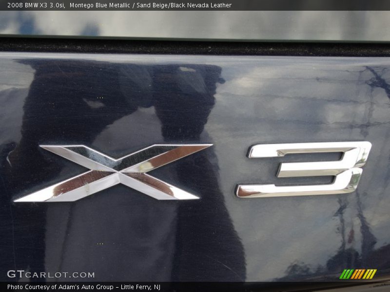 Montego Blue Metallic / Sand Beige/Black Nevada Leather 2008 BMW X3 3.0si