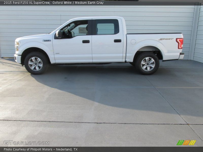 Oxford White / Medium Earth Gray 2015 Ford F150 XL SuperCrew