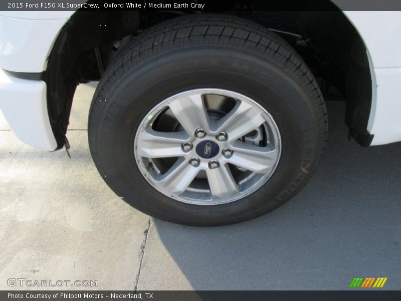 Oxford White / Medium Earth Gray 2015 Ford F150 XL SuperCrew