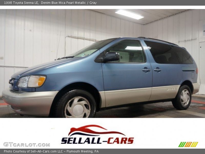 Denim Blue Mica Pearl Metallic / Gray 1998 Toyota Sienna LE