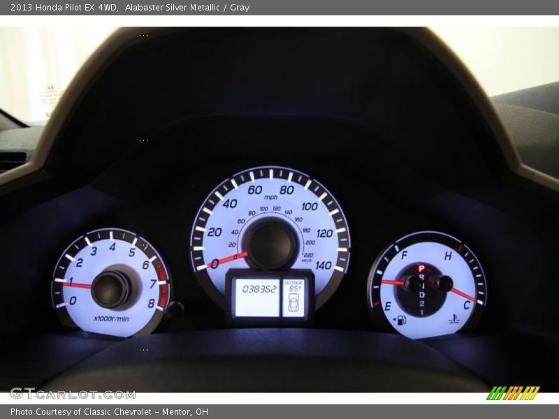 Alabaster Silver Metallic / Gray 2013 Honda Pilot EX 4WD