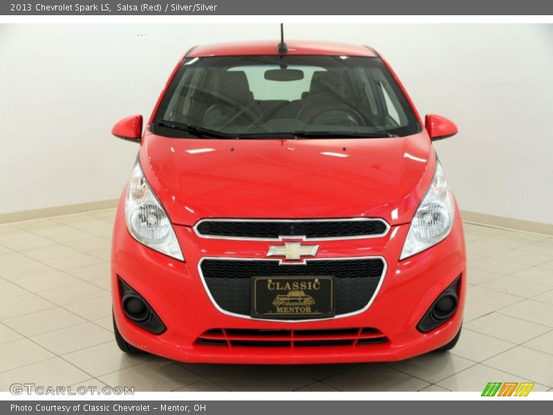 Salsa (Red) / Silver/Silver 2013 Chevrolet Spark LS