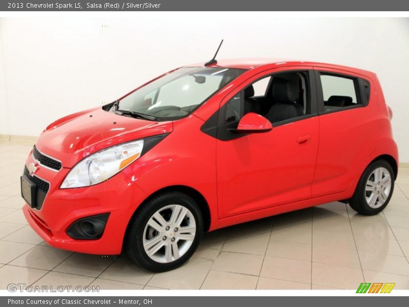 Salsa (Red) / Silver/Silver 2013 Chevrolet Spark LS