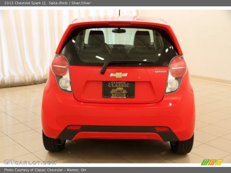 Salsa (Red) / Silver/Silver 2013 Chevrolet Spark LS