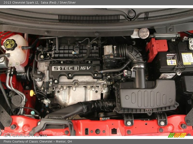 Salsa (Red) / Silver/Silver 2013 Chevrolet Spark LS