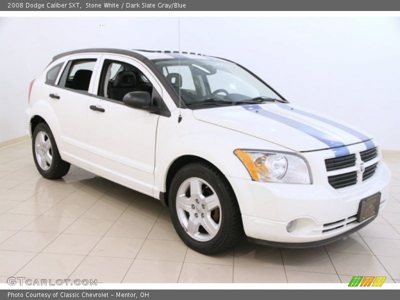 Stone White / Dark Slate Gray/Blue 2008 Dodge Caliber SXT
