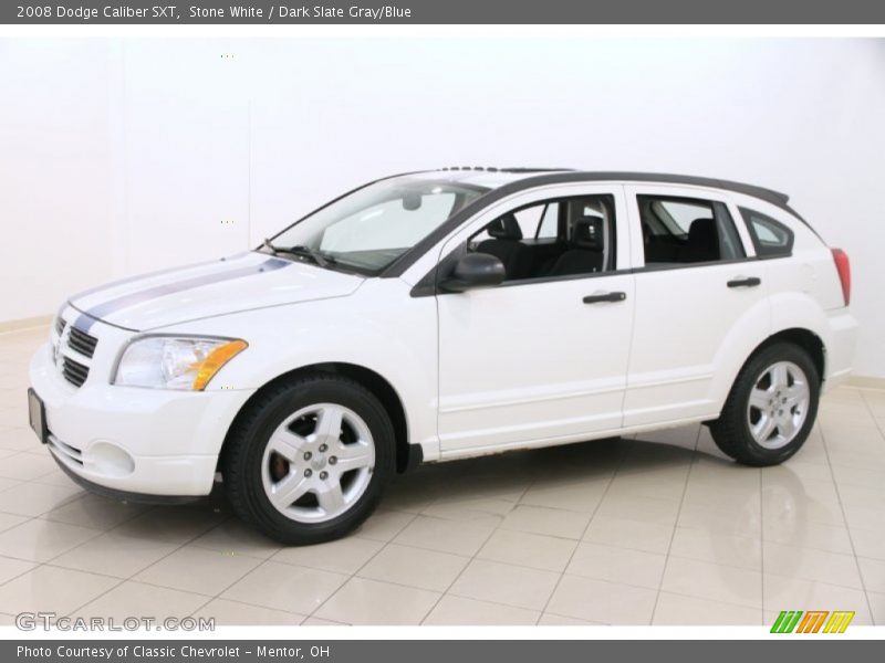 Stone White / Dark Slate Gray/Blue 2008 Dodge Caliber SXT