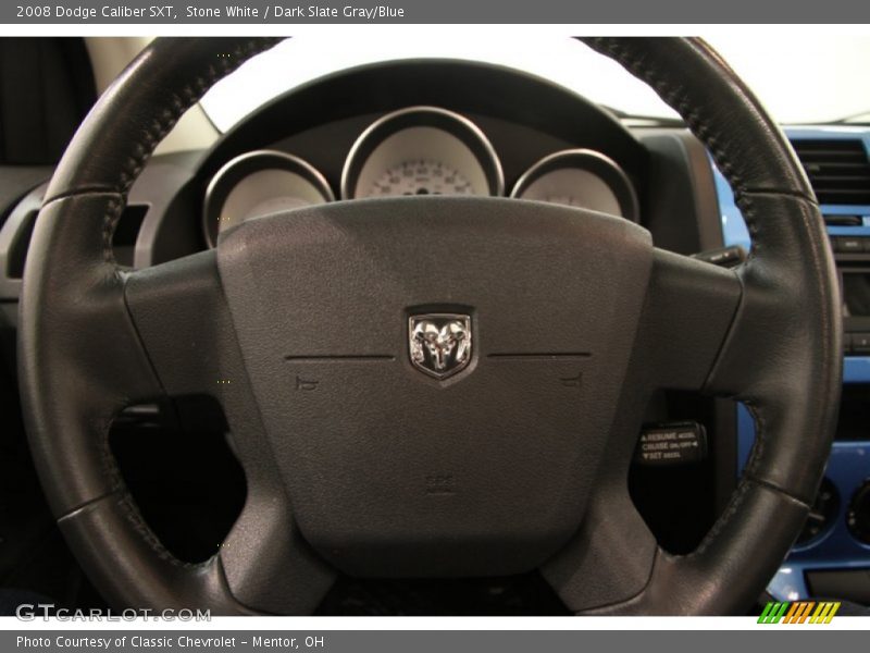 Stone White / Dark Slate Gray/Blue 2008 Dodge Caliber SXT