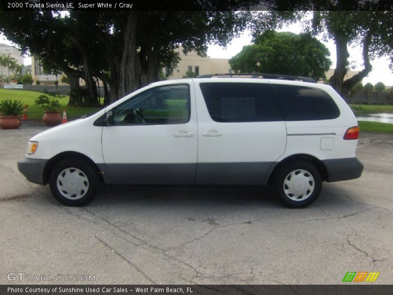 Super White / Gray 2000 Toyota Sienna LE