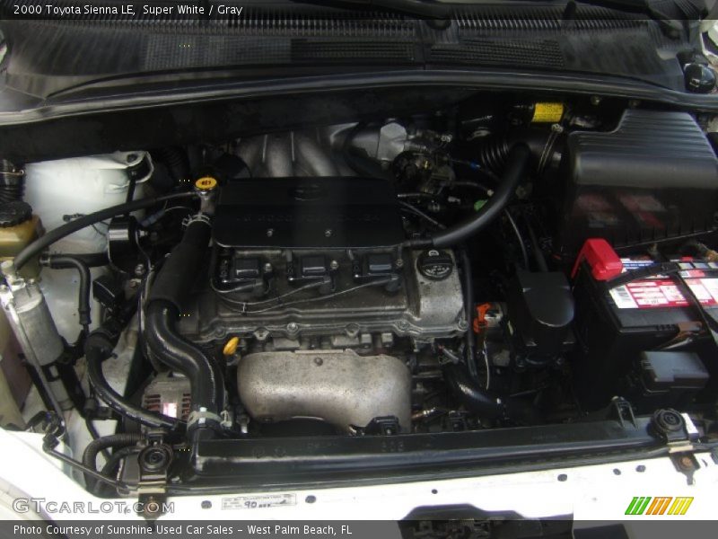 Super White / Gray 2000 Toyota Sienna LE