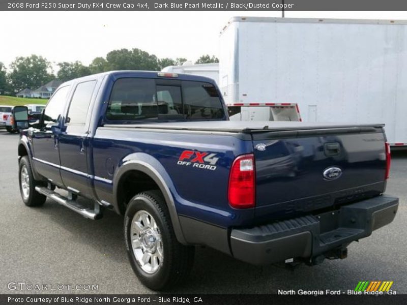 Dark Blue Pearl Metallic / Black/Dusted Copper 2008 Ford F250 Super Duty FX4 Crew Cab 4x4