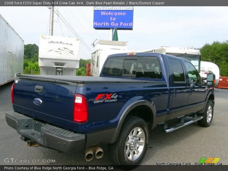 Dark Blue Pearl Metallic / Black/Dusted Copper 2008 Ford F250 Super Duty FX4 Crew Cab 4x4