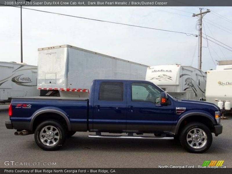 Dark Blue Pearl Metallic / Black/Dusted Copper 2008 Ford F250 Super Duty FX4 Crew Cab 4x4