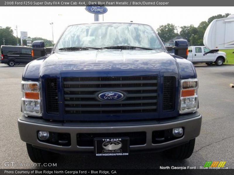 Dark Blue Pearl Metallic / Black/Dusted Copper 2008 Ford F250 Super Duty FX4 Crew Cab 4x4