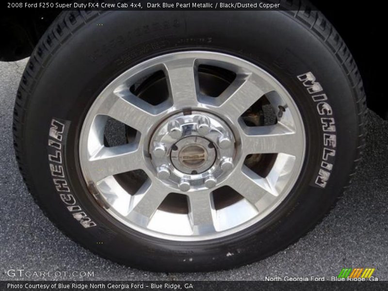 Dark Blue Pearl Metallic / Black/Dusted Copper 2008 Ford F250 Super Duty FX4 Crew Cab 4x4