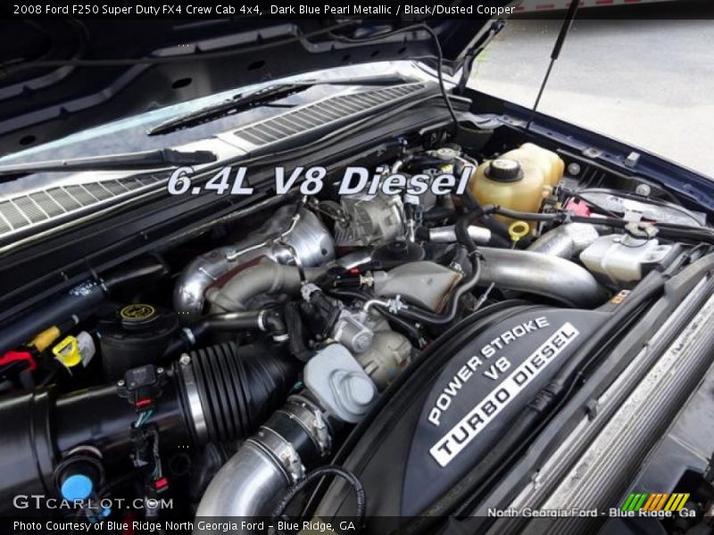 Dark Blue Pearl Metallic / Black/Dusted Copper 2008 Ford F250 Super Duty FX4 Crew Cab 4x4