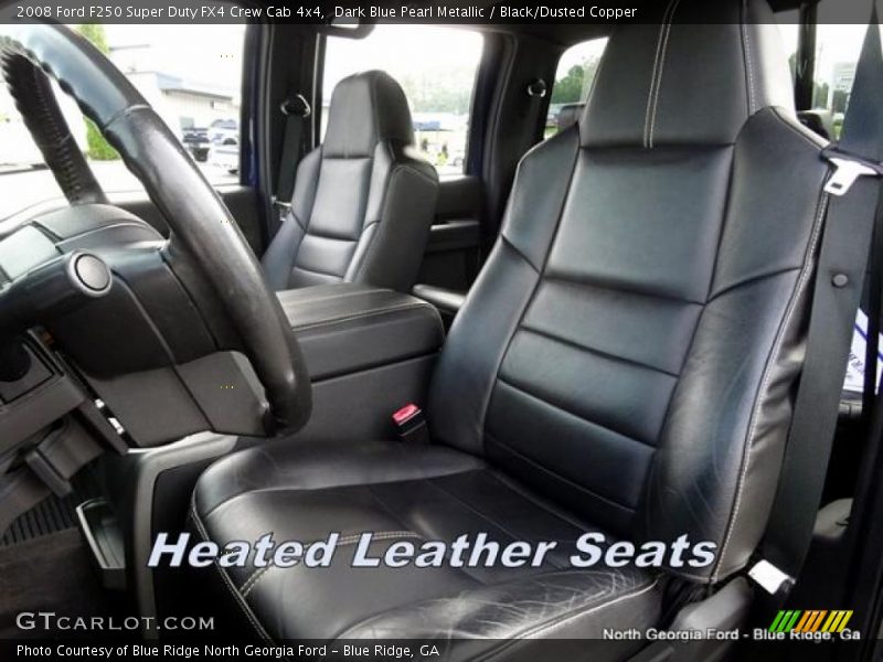 Dark Blue Pearl Metallic / Black/Dusted Copper 2008 Ford F250 Super Duty FX4 Crew Cab 4x4