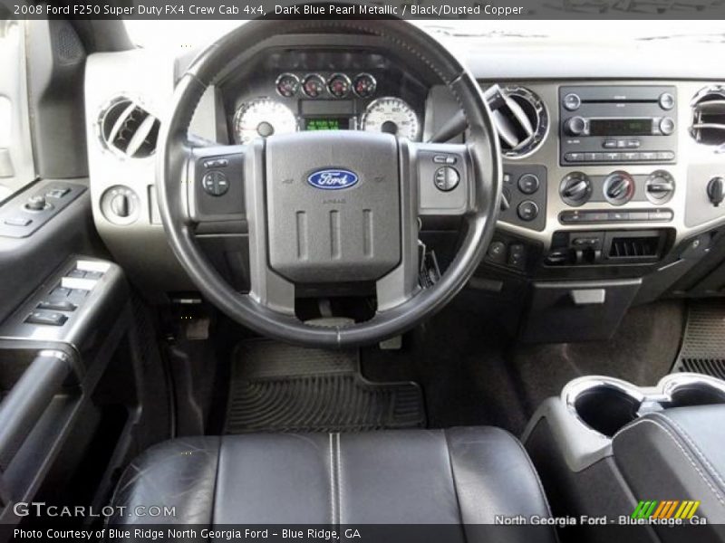Dark Blue Pearl Metallic / Black/Dusted Copper 2008 Ford F250 Super Duty FX4 Crew Cab 4x4