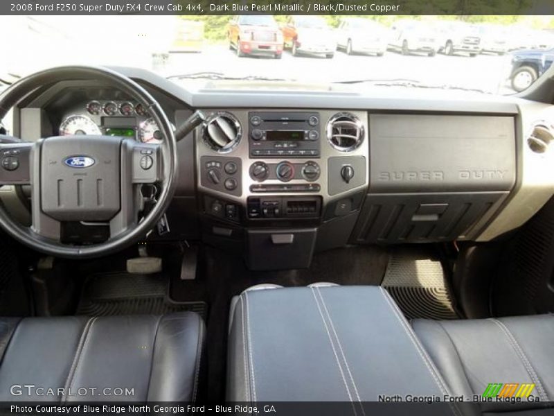Dark Blue Pearl Metallic / Black/Dusted Copper 2008 Ford F250 Super Duty FX4 Crew Cab 4x4