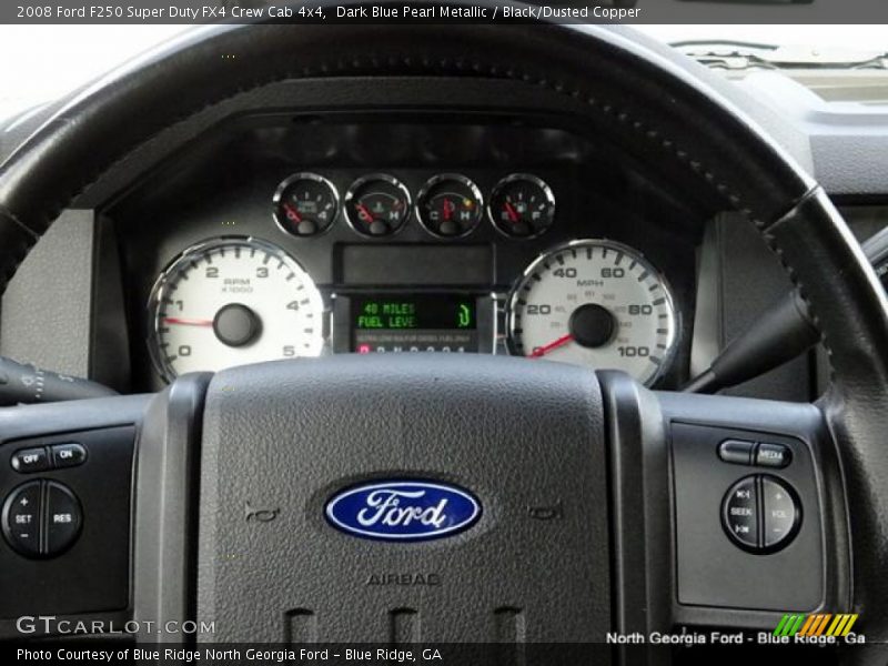 Dark Blue Pearl Metallic / Black/Dusted Copper 2008 Ford F250 Super Duty FX4 Crew Cab 4x4