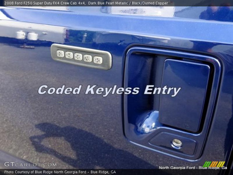 Dark Blue Pearl Metallic / Black/Dusted Copper 2008 Ford F250 Super Duty FX4 Crew Cab 4x4