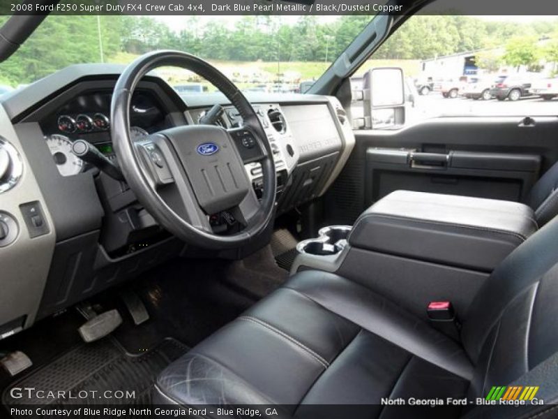 Dark Blue Pearl Metallic / Black/Dusted Copper 2008 Ford F250 Super Duty FX4 Crew Cab 4x4