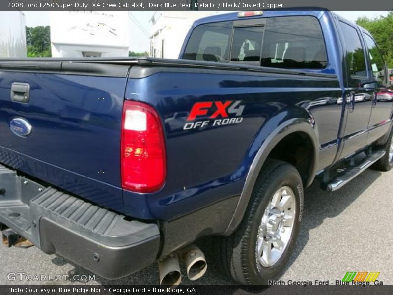 Dark Blue Pearl Metallic / Black/Dusted Copper 2008 Ford F250 Super Duty FX4 Crew Cab 4x4