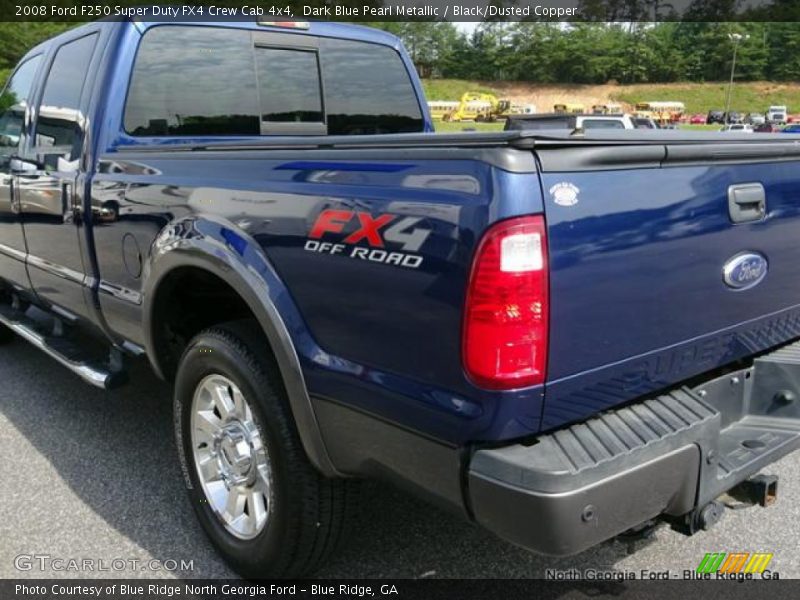 Dark Blue Pearl Metallic / Black/Dusted Copper 2008 Ford F250 Super Duty FX4 Crew Cab 4x4