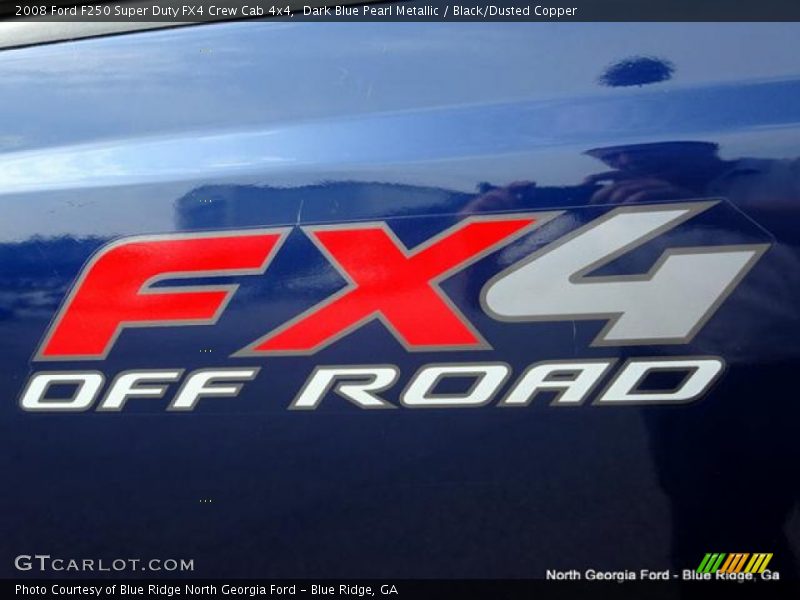 Dark Blue Pearl Metallic / Black/Dusted Copper 2008 Ford F250 Super Duty FX4 Crew Cab 4x4