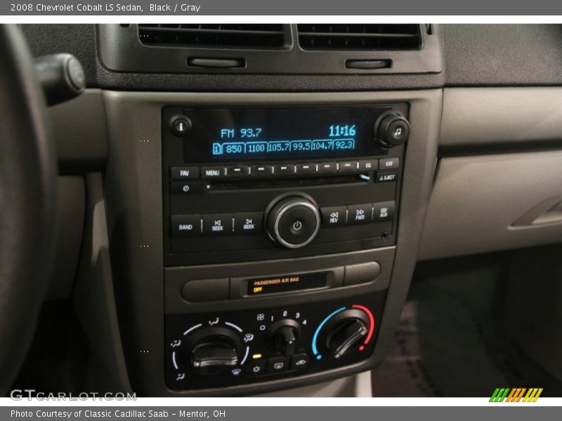 Black / Gray 2008 Chevrolet Cobalt LS Sedan