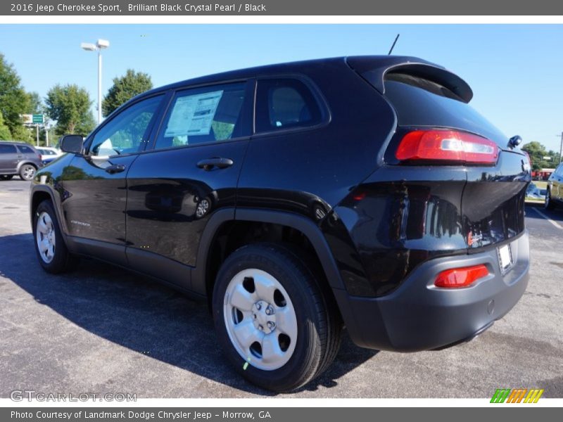 Brilliant Black Crystal Pearl / Black 2016 Jeep Cherokee Sport